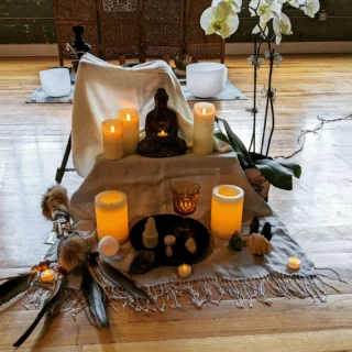 Tonight's altar. - a vision in white.