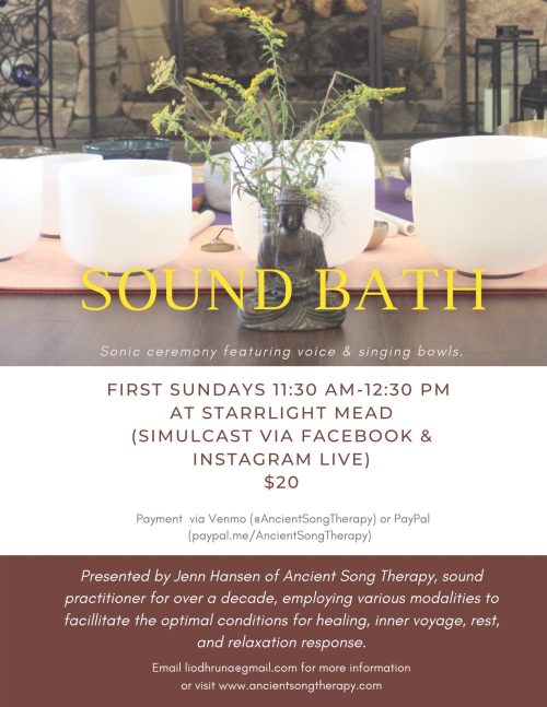 First Sunday Sound Bath, Starrlight Mead, 130 Lorax Ln, Pittsboro, NC